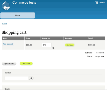 Final result with order line items cues when they were edited. 